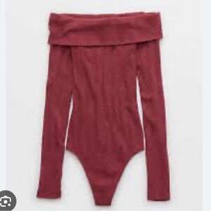NWT aerie ribbed off the shoulder bodysuit